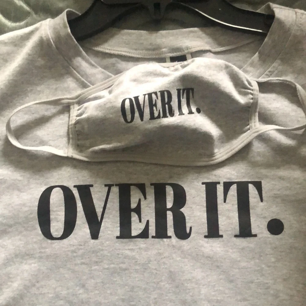 Women’s Over It Gray T-Shirt with Mask - Picture 4 of 6